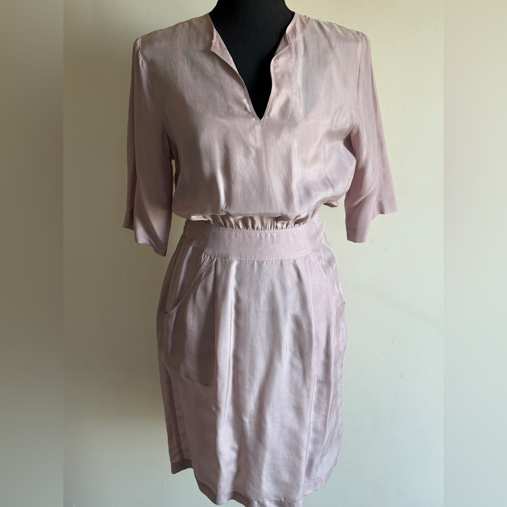 Diesel silk summer dress knee length light purple tunic casual top size xs 245$